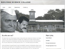 Tablet Screenshot of navjivansciencecollege.org